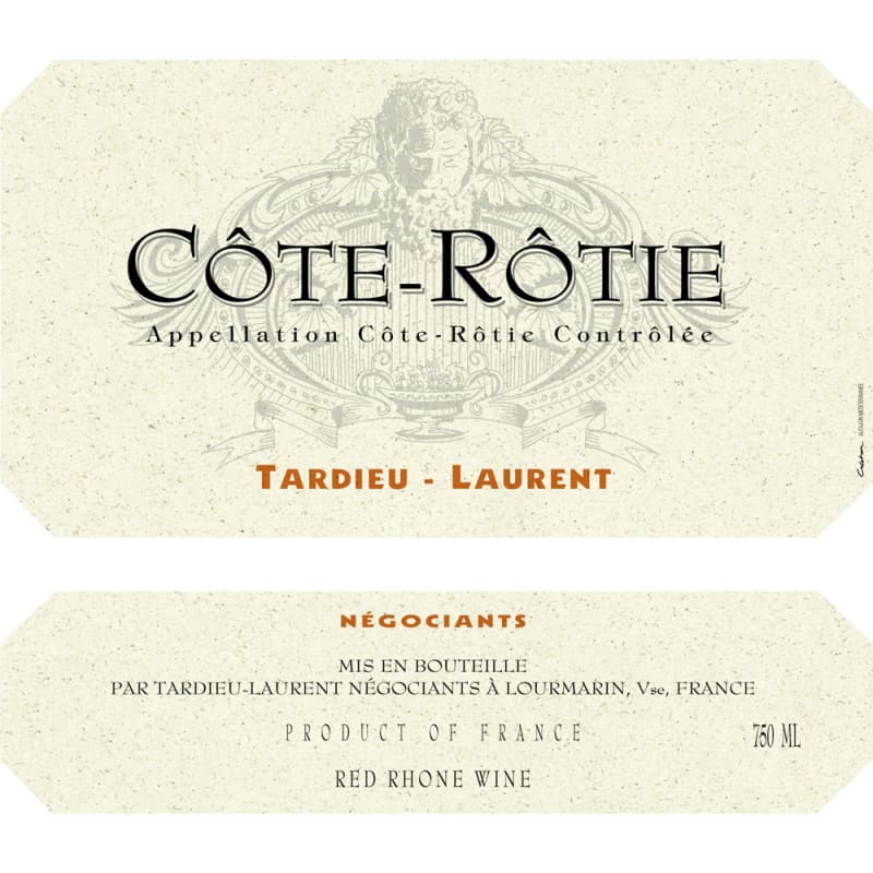 Tardieu-Laurent Cote Rotie (slightly torn label) 2001 Front Label
