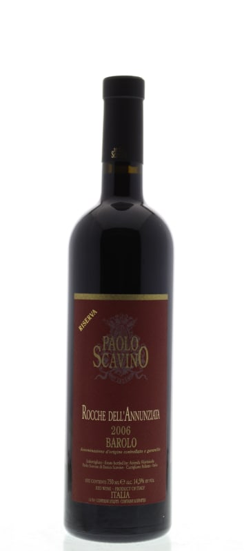 Paolo Scavino Barolo Rocche dell'Annunziata Riserva 2006 Front Bottle Shot