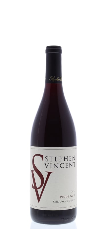 Stephen Vincent Pinot Noir 2012 Front Bottle Shot