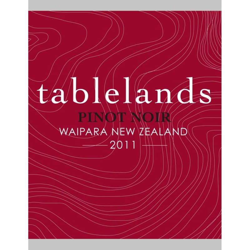 Tablelands Pinot Noir 2011 Front Label
