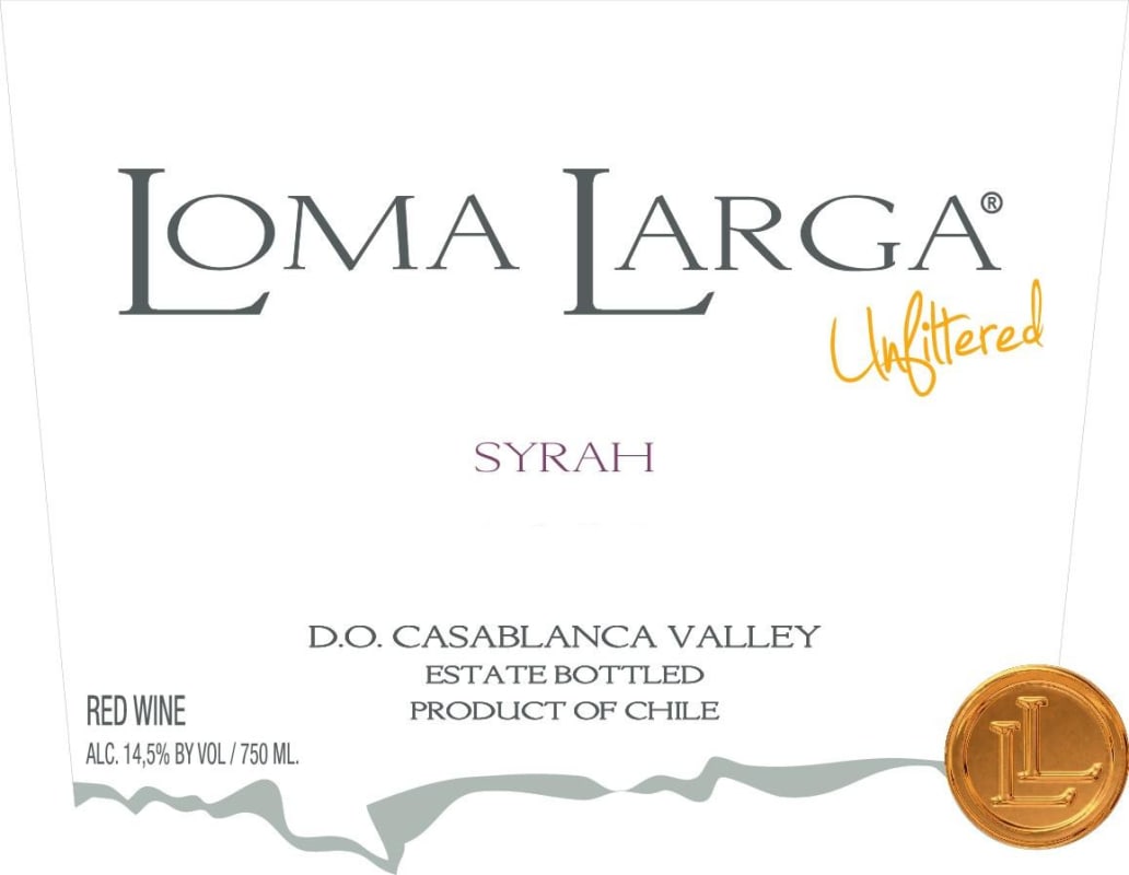 Loma Larga Vineyards Syrah 2010 Front Label
