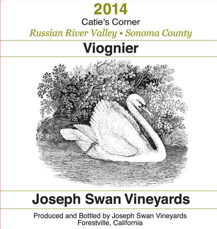 Joseph Swan Catie's Corner Viognier 2014 Front Label