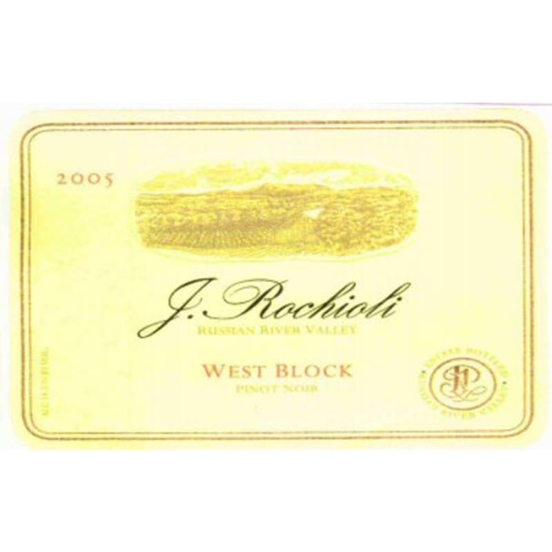 Rochioli West Block Pinot Noir 2005 Front Label