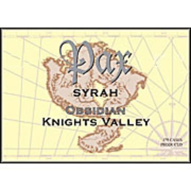 Pax Obsidian Syrah (torn label) 2005 Front Label