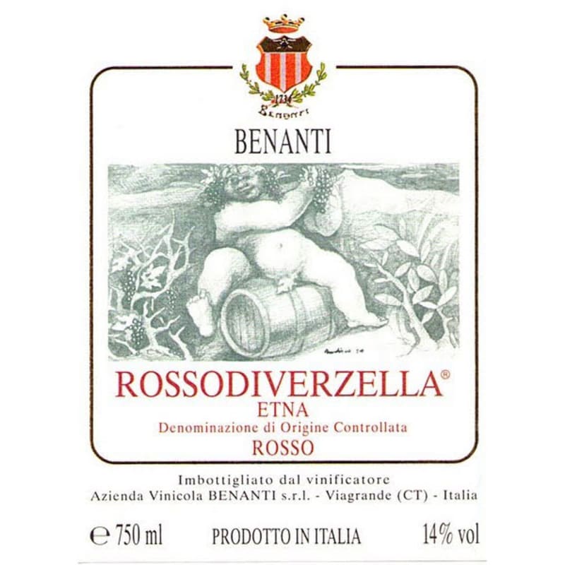Benanti Rosso Di Verzella Etna Rosso 2012 Front Label