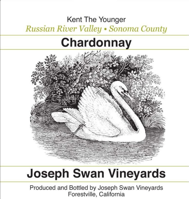 Joseph Swan Kent the Younger Chardonnay 2012 Front Label