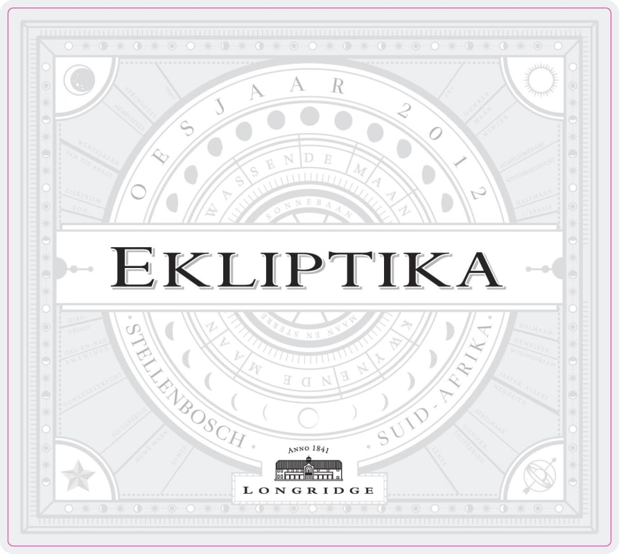 Longridge Ekliptika 2012 Front Label