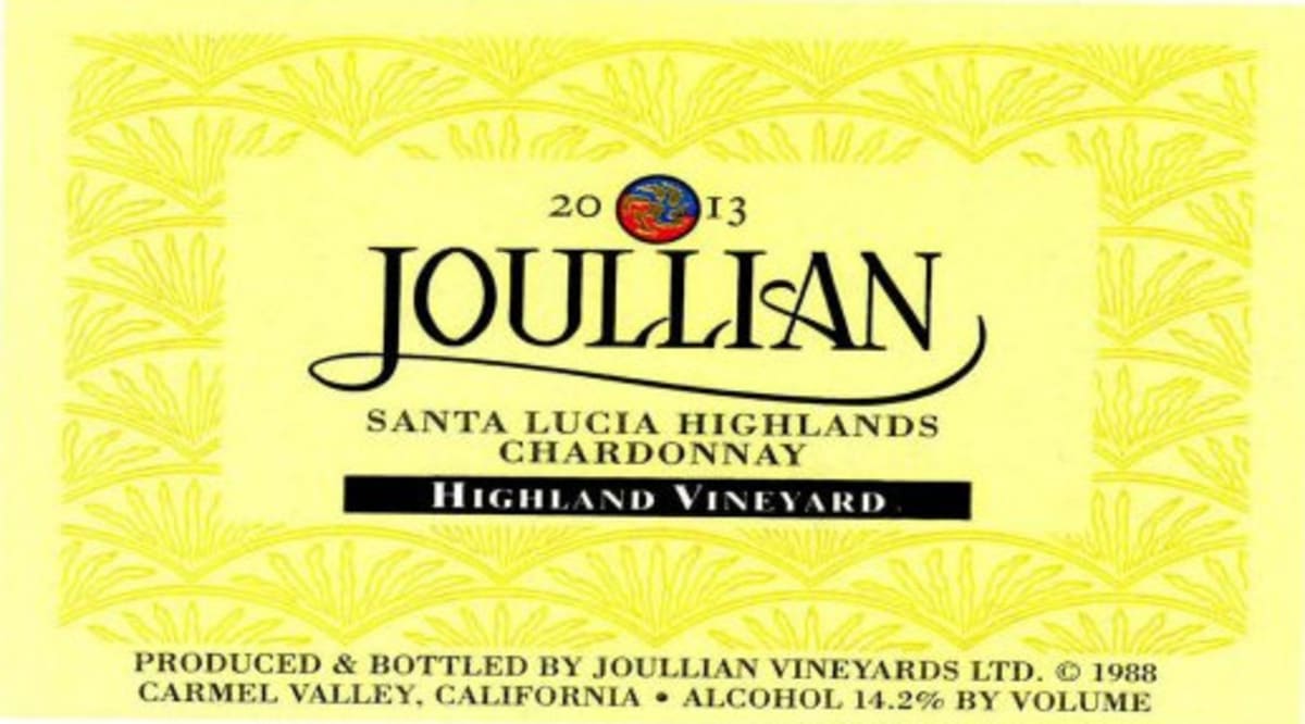 Joullian Highland Vineyard Chardonnay 2013 Front Label