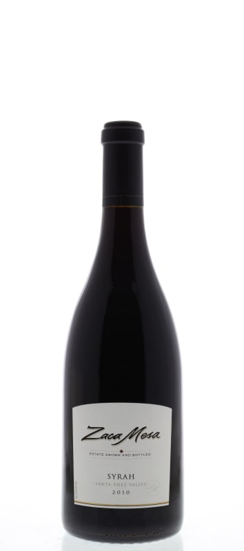 Zaca Mesa Santa Ynez Valley Syrah 2010 Front Bottle Shot