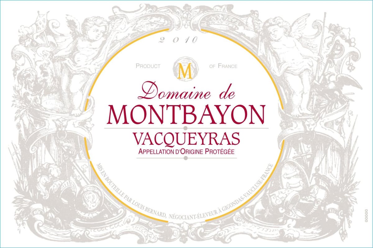 Louis Bernard Vacqueyras Montbayon 2010 Front Label
