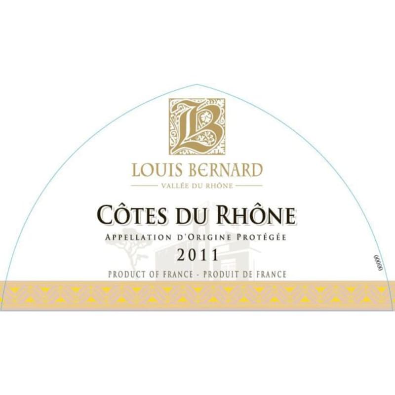 Louis Bernard Cotes du Rhone 2011 Front Label
