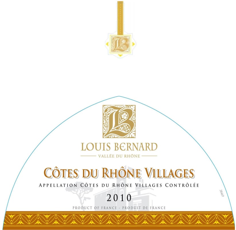 Louis Bernard Cotes du Rhone Villages 2010 Front Label