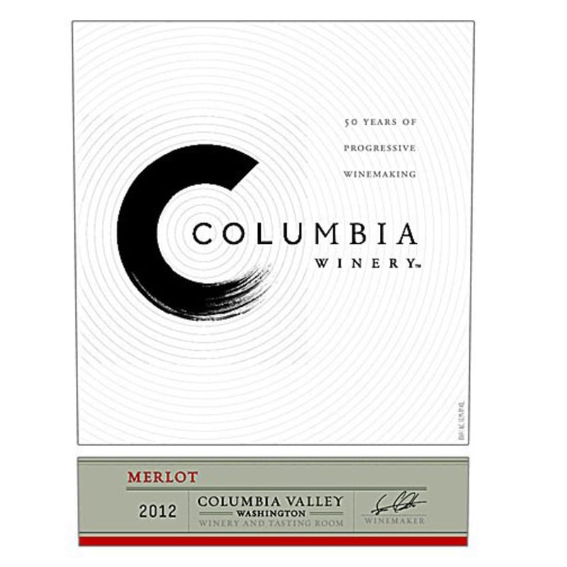Columbia Winery Merlot 2012 Front Label