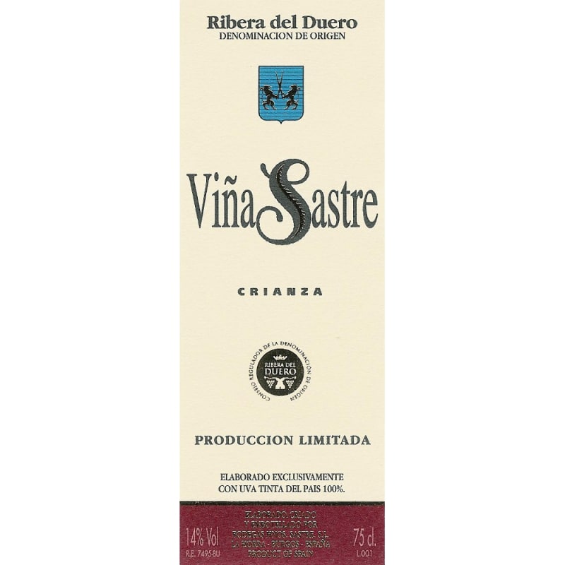 Vina Sastre Crianza 2011 Front Label