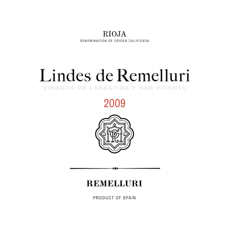 Remelluri Lindes de Remelluri Labastida 2009 Front Label