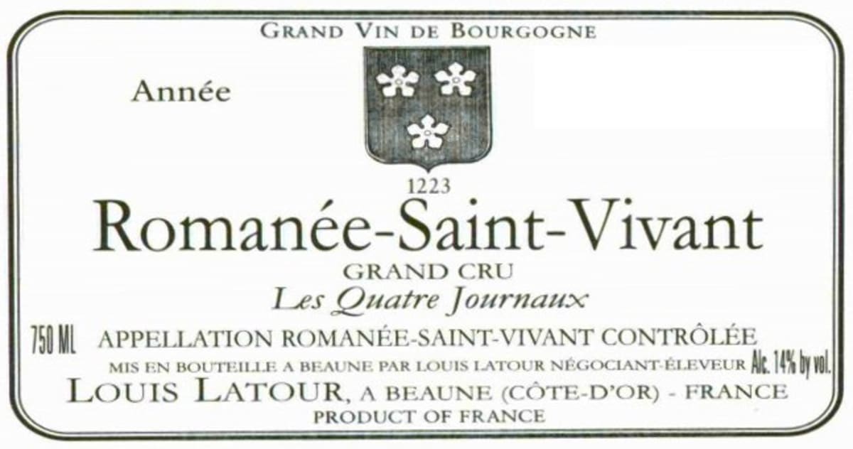 Louis Latour Romanee-St-Vivant Les Quatre Journaux Grand Cru 2006 Front Label