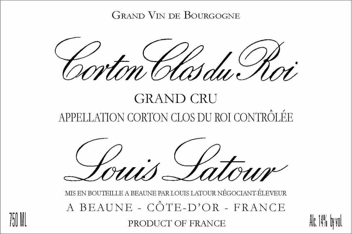 Louis Latour Corton Clos du Roi Grand Cru 2010 Front Label
