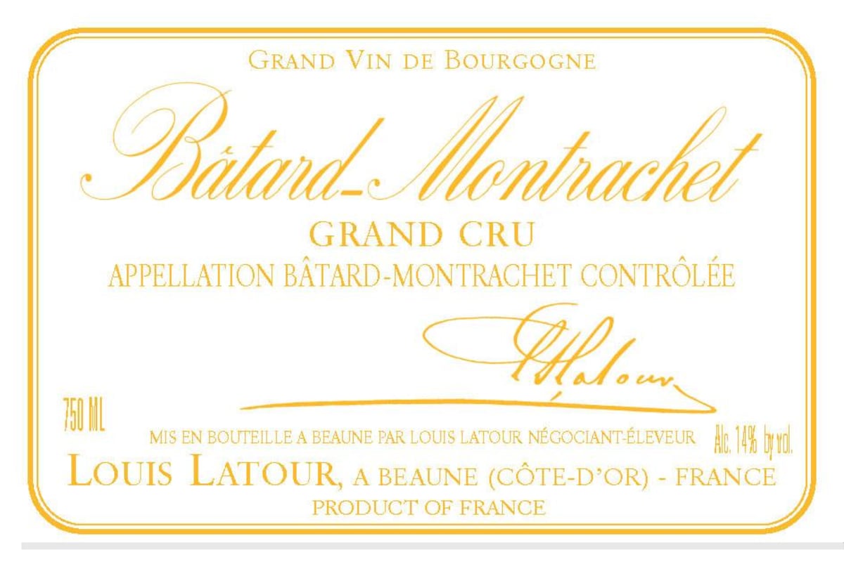 Louis Latour Batard Montrachet Grand Cru 2012 Front Label