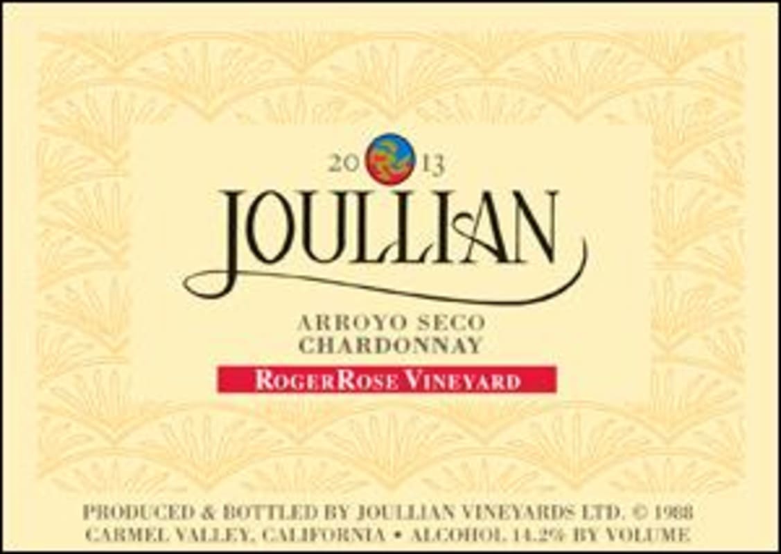 Joullian RogerRose Vineyard Chardonnay 2013 Front Label