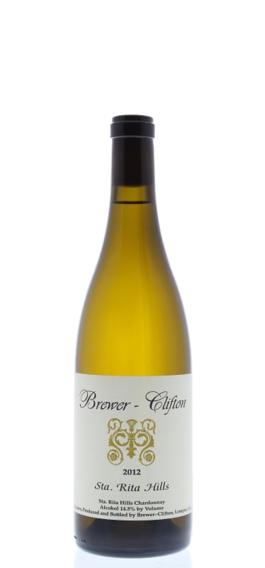 Brewer-Clifton Sta. Rita Hills Chardonnay 2012 Front Bottle Shot