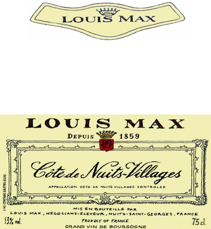 Louis Max Cote de Nuits-Villages 2013 Front Label