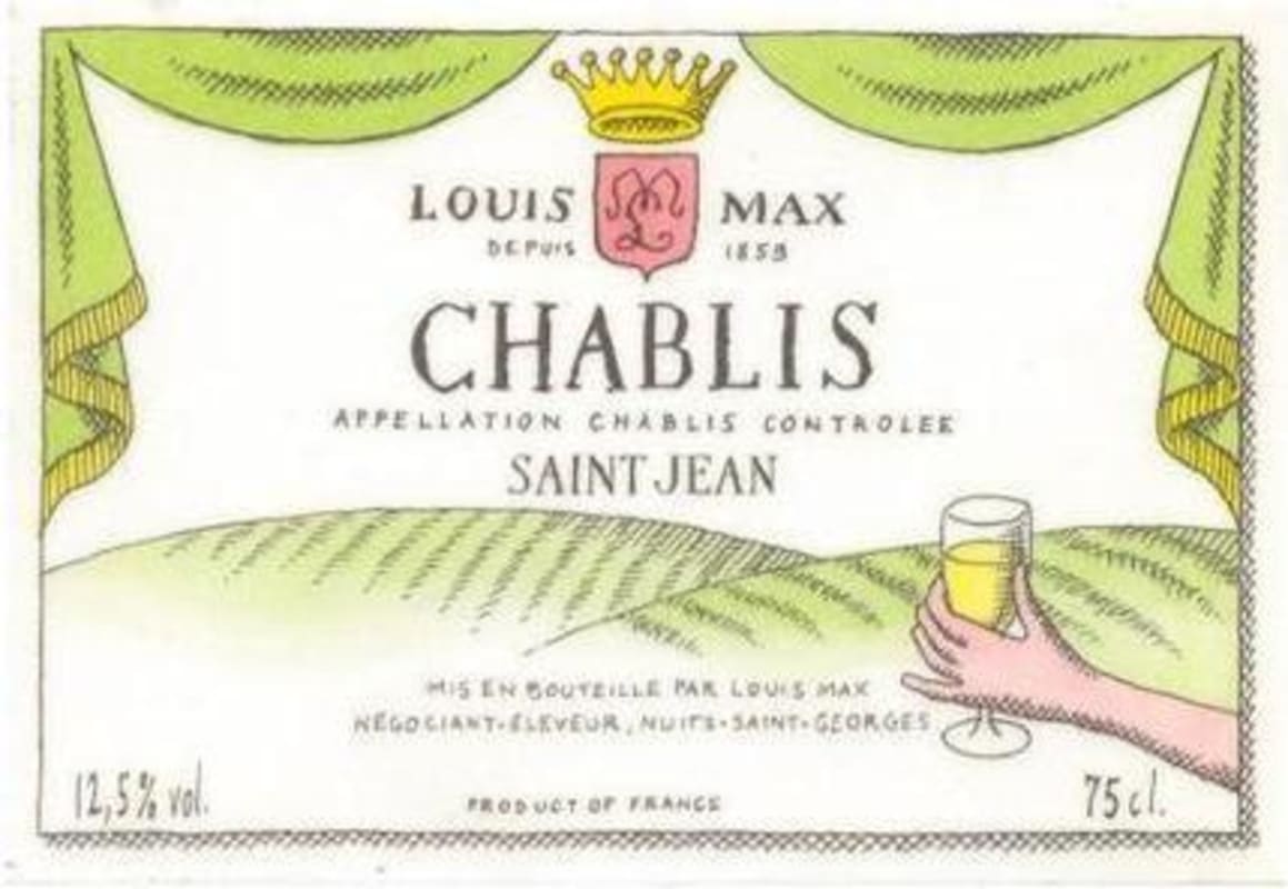 Louis Max Saint Jean Chablis 2014 Front Label