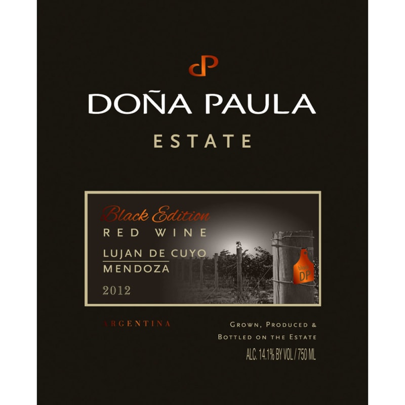 Dona Paula Black Label Red Blend 2012 6-Pack Gift Product Image