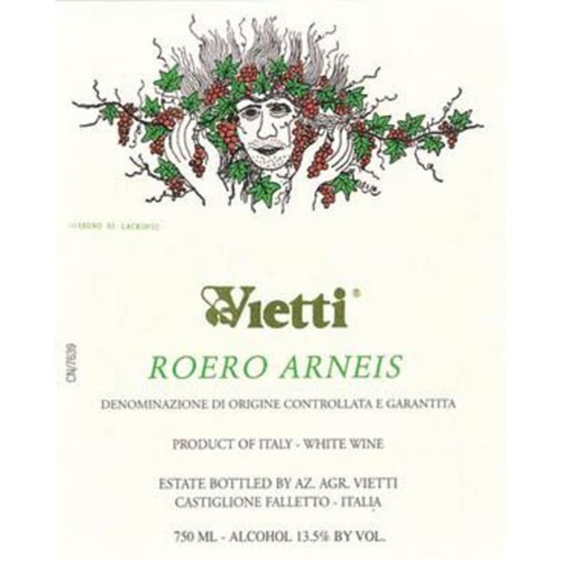 Vietti Roero Arneis 2012 Front Label