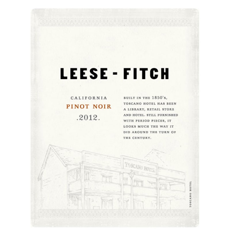 Leese-Fitch Pinot Noir 2012 Front Label