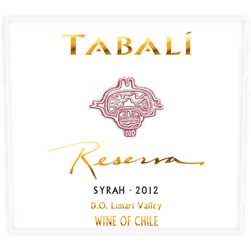 Tabali Reserva Syrah 2012 Front Label