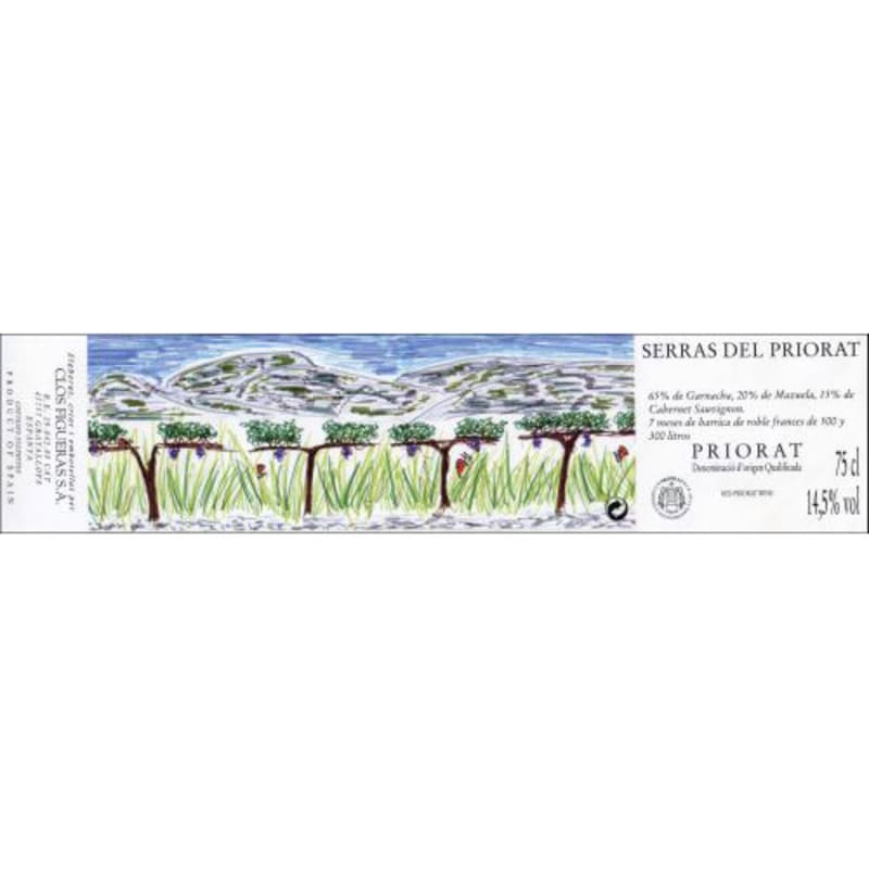 Clos Figueras Serras del Priorat 2012 Front Label