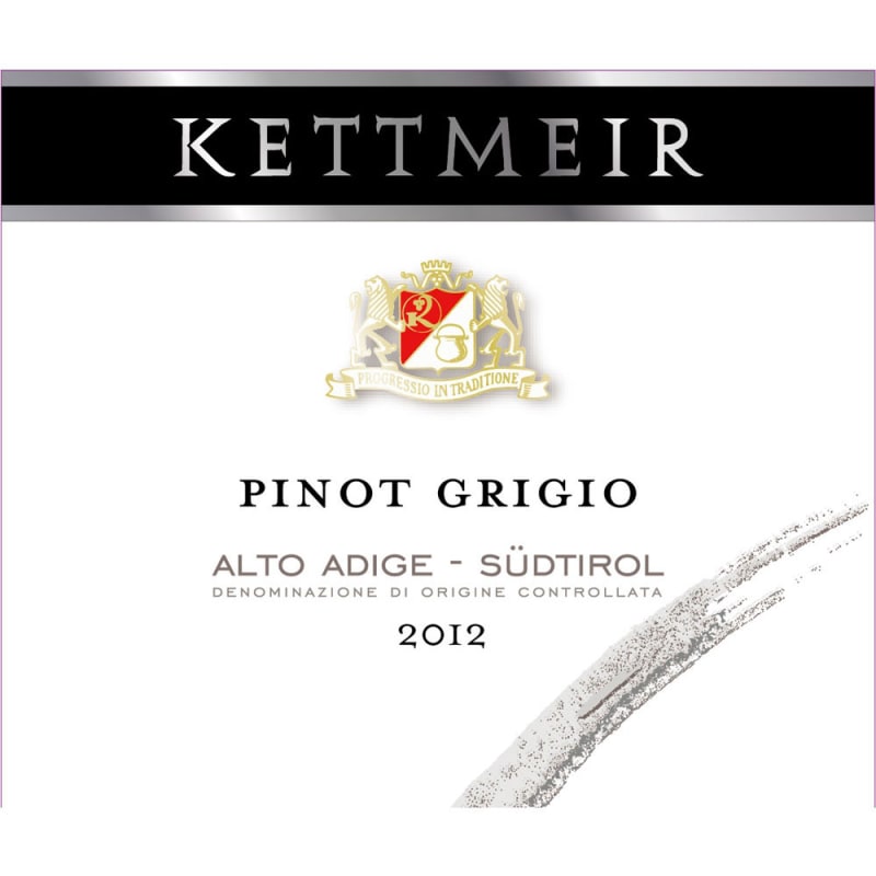 Kettmeir Pinot Grigio 2012 Front Label