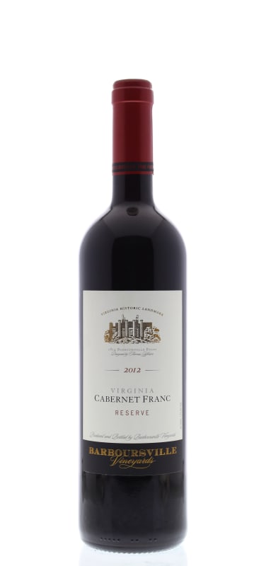 Barboursville Reserve Cabernet Franc 2012 Front Bottle Shot