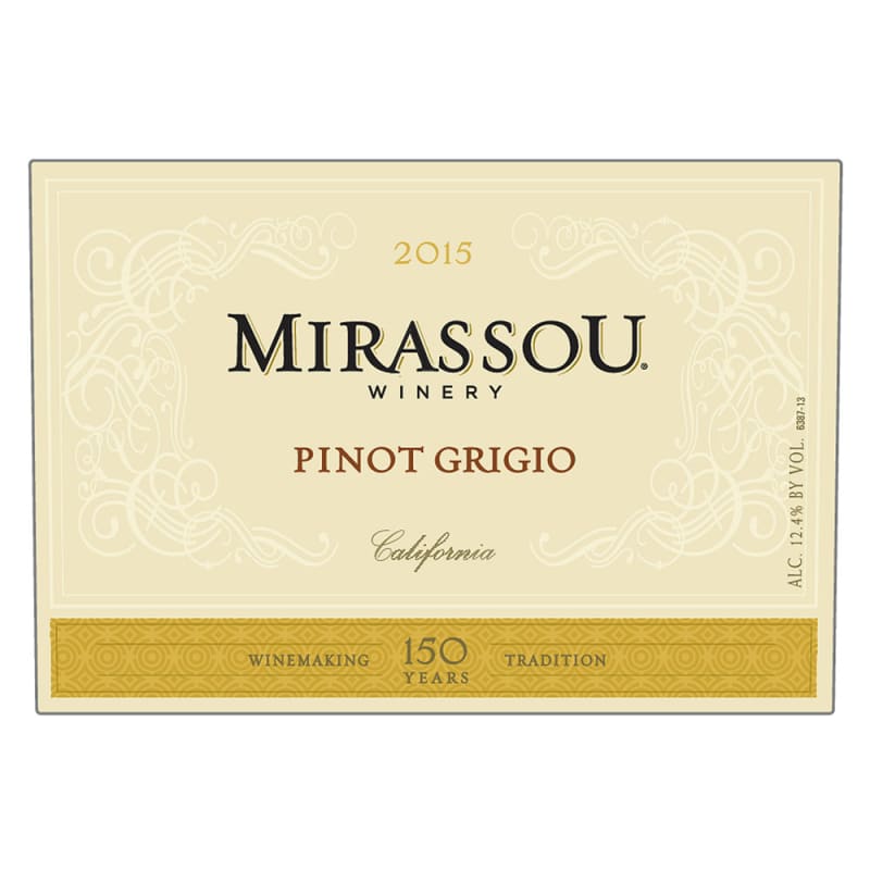 Mirassou Pinot Grigio 2015 Front Label