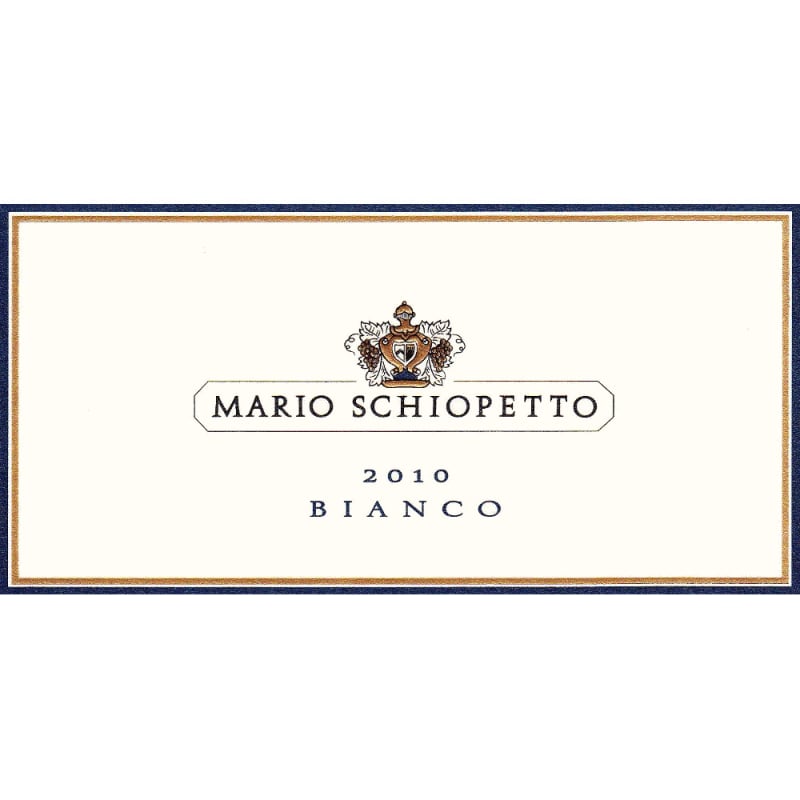 Schiopetto Pinot Bianco 2010 Front Label