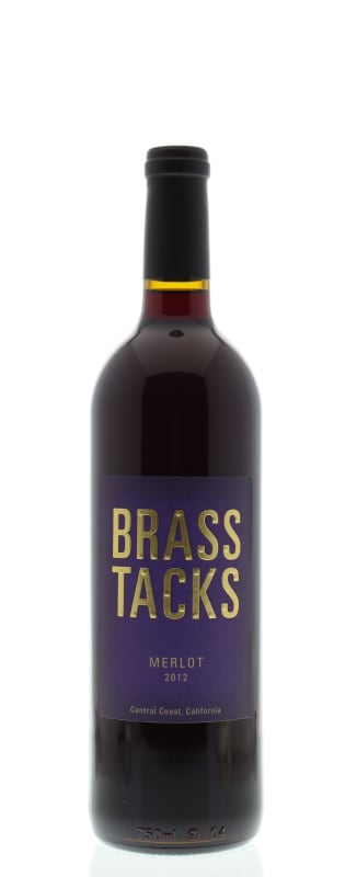 Brass Tacks Merlot 2012 Front Bottle Shot