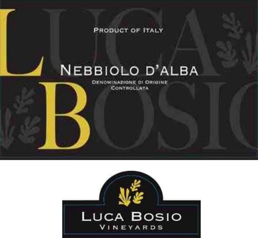 Luca Bosio Nebbiolo d'Alba 2012 Front Label