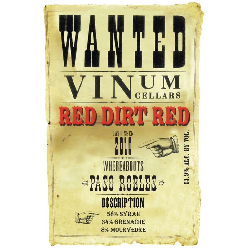 Vinum Cellars Red Dirt Red GSM 2010 Front Label