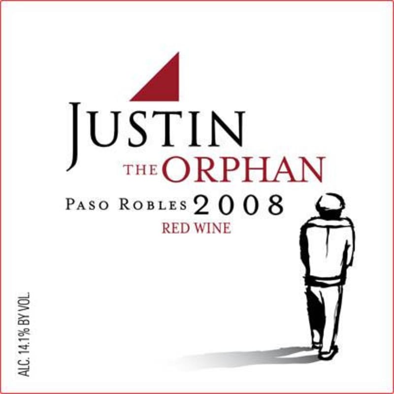 Justin The Orphan Red Wine 2008 Front Label