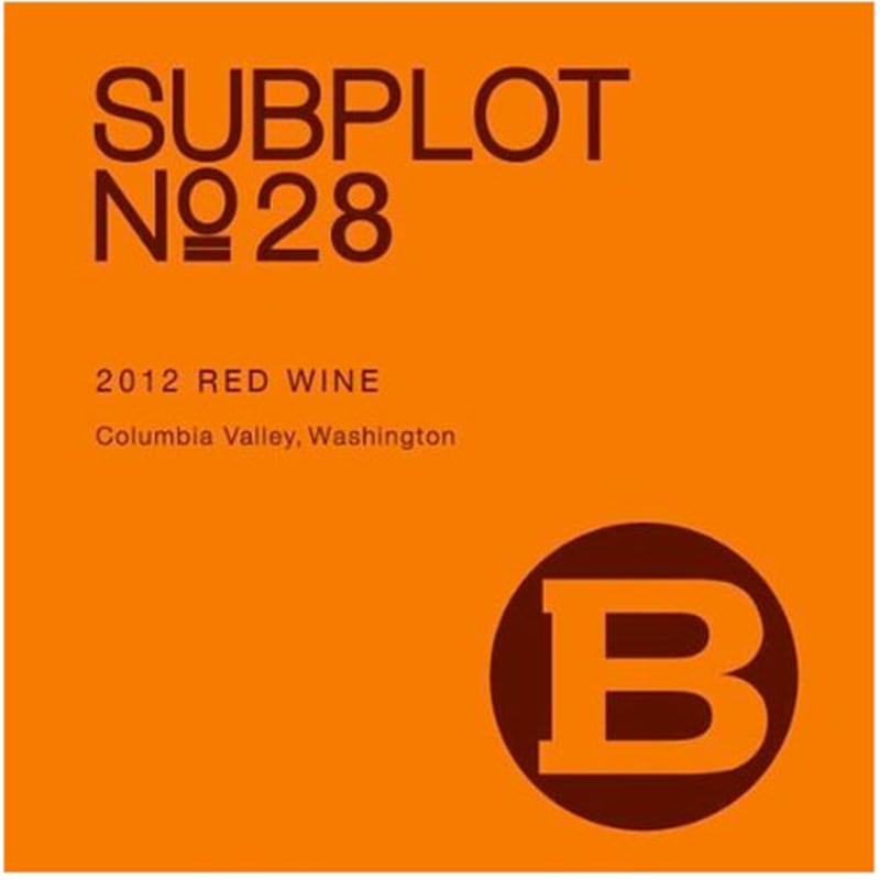 J. Bookwalter Subplot 28 2012 Front Label
