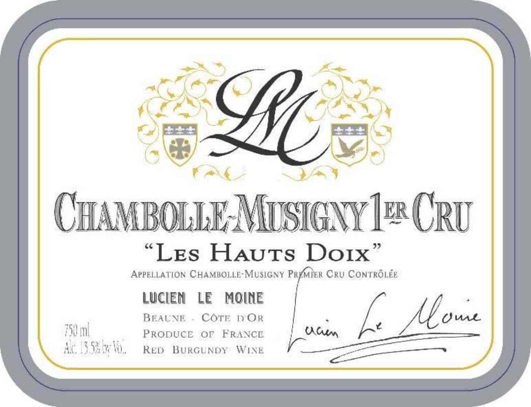 Lucien Le Moine Chambolle-Musigny Les Hauts Doix Premier Cru 2012 Front Label