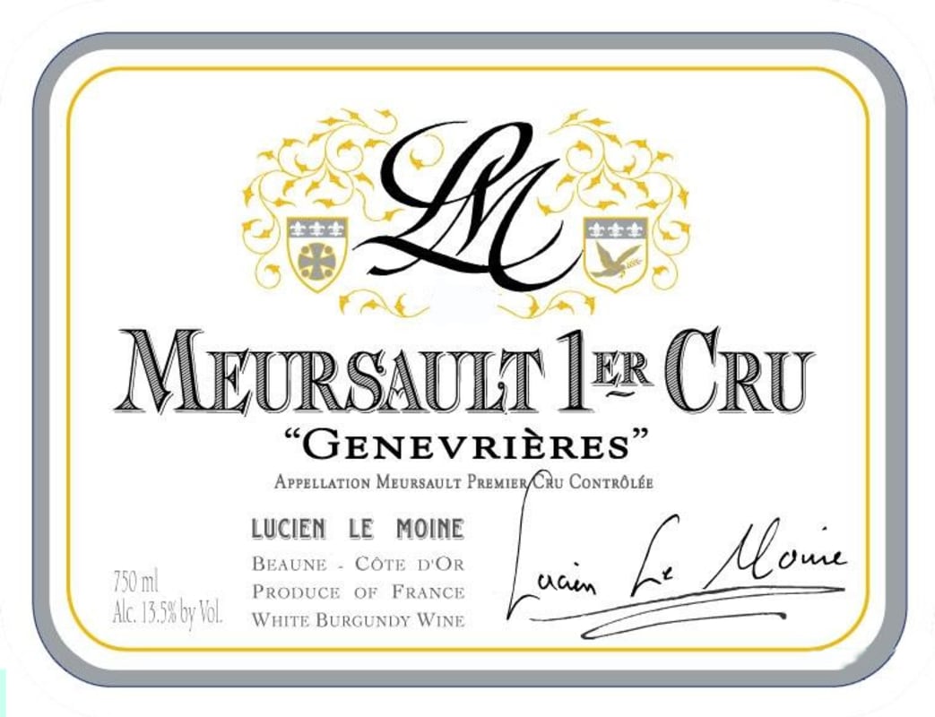 Lucien Le Moine Meursault Genevrieres Premier Cru 2012 Front Label
