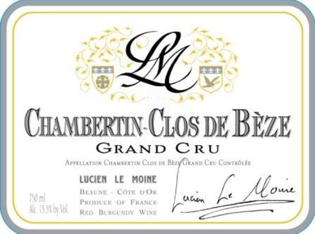 Lucien Le Moine Chambertin Clos de Beze 2010 Front Label