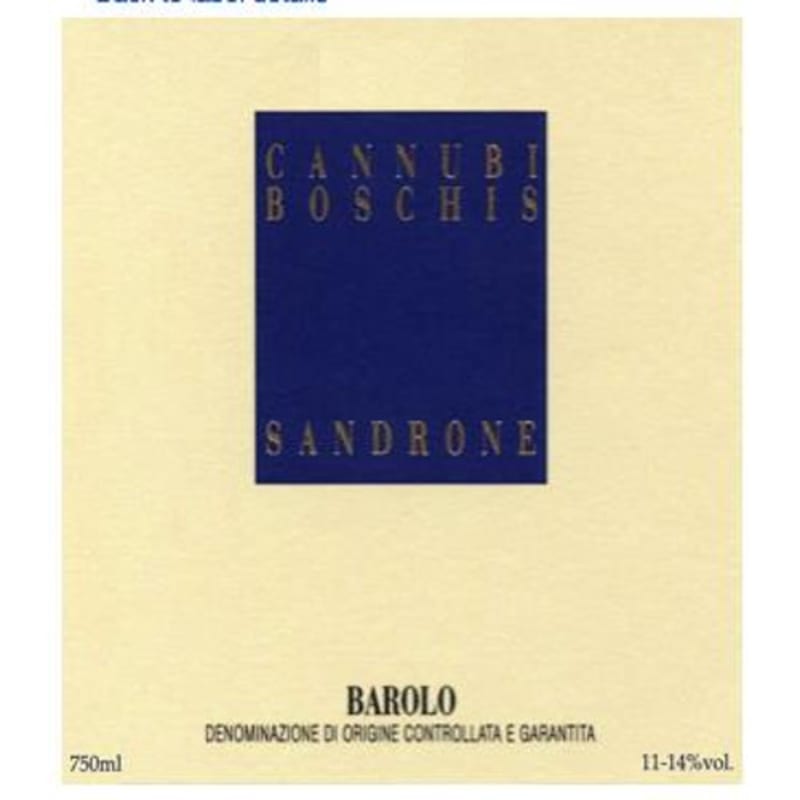 Sandrone Barolo Cannubi Boschis 2010 Front Label