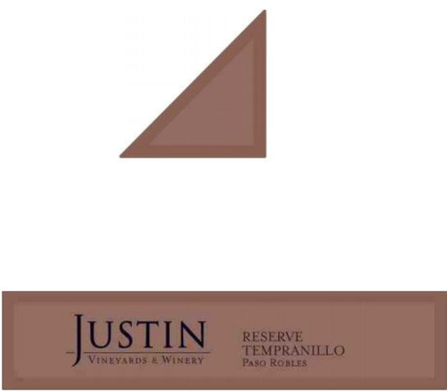 Justin Reserve Tempranillo 2007 Front Label