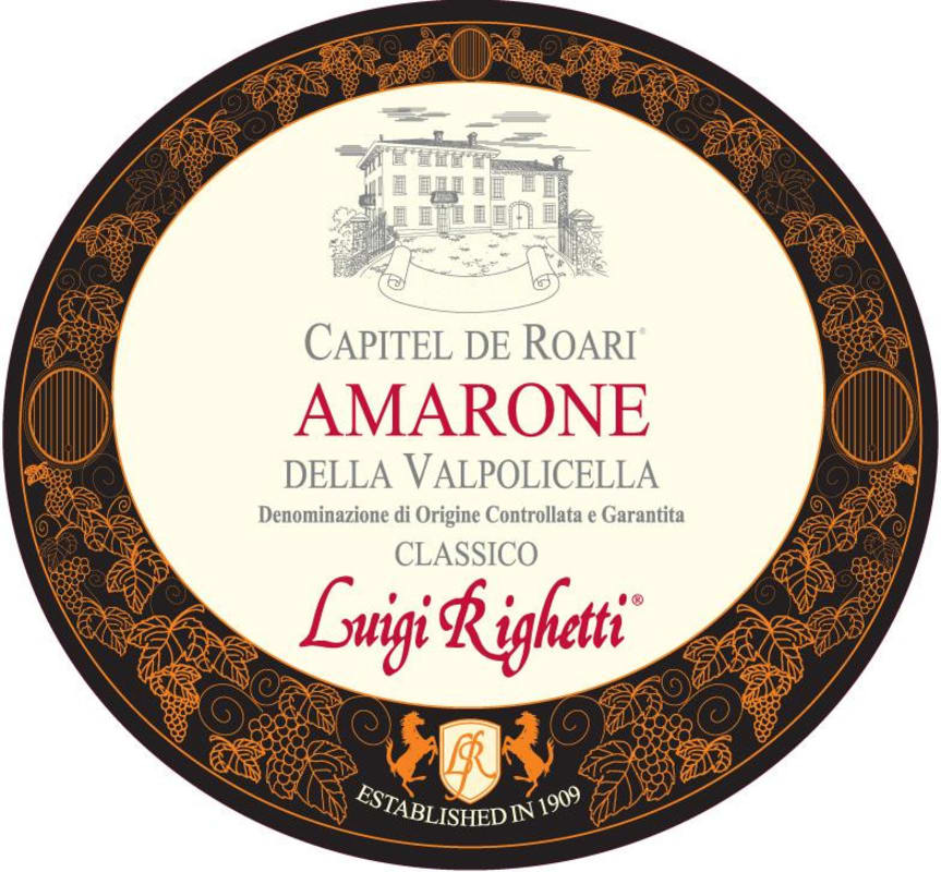 Righetti Capitel De' Roari Amarone della Valpolicella 2013 Front Label