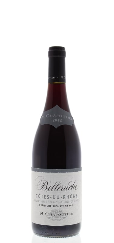 M. Chapoutier Cotes du Rhone Belleruche Rouge 2013 Front Bottle Shot