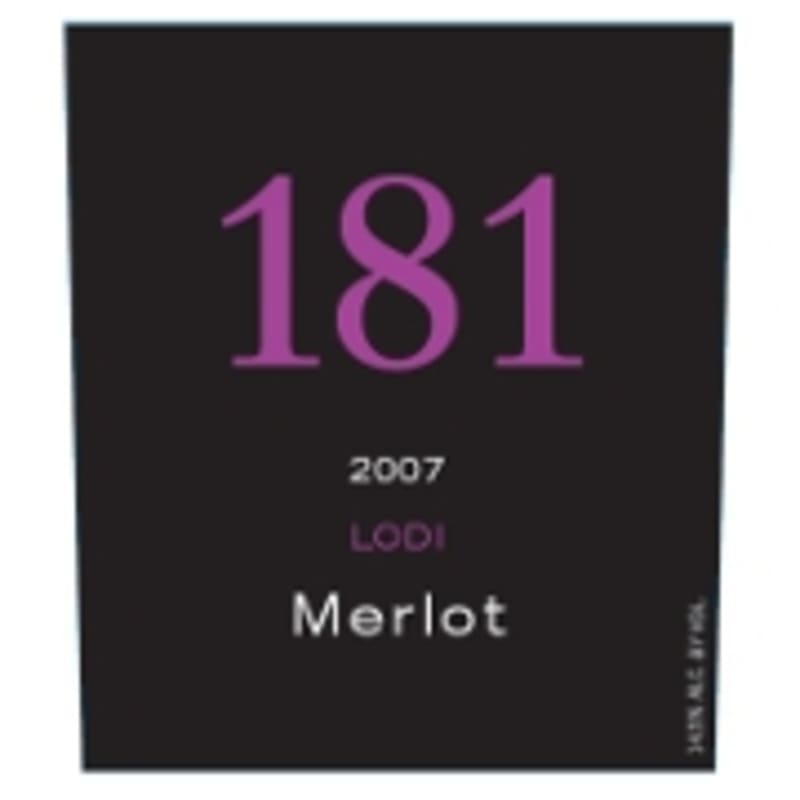 Noble Vines 181 Lodi Merlot 2007 Front Label