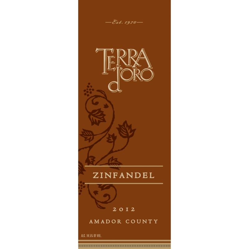 Terra d'Oro Zinfandel 2012 Front Label