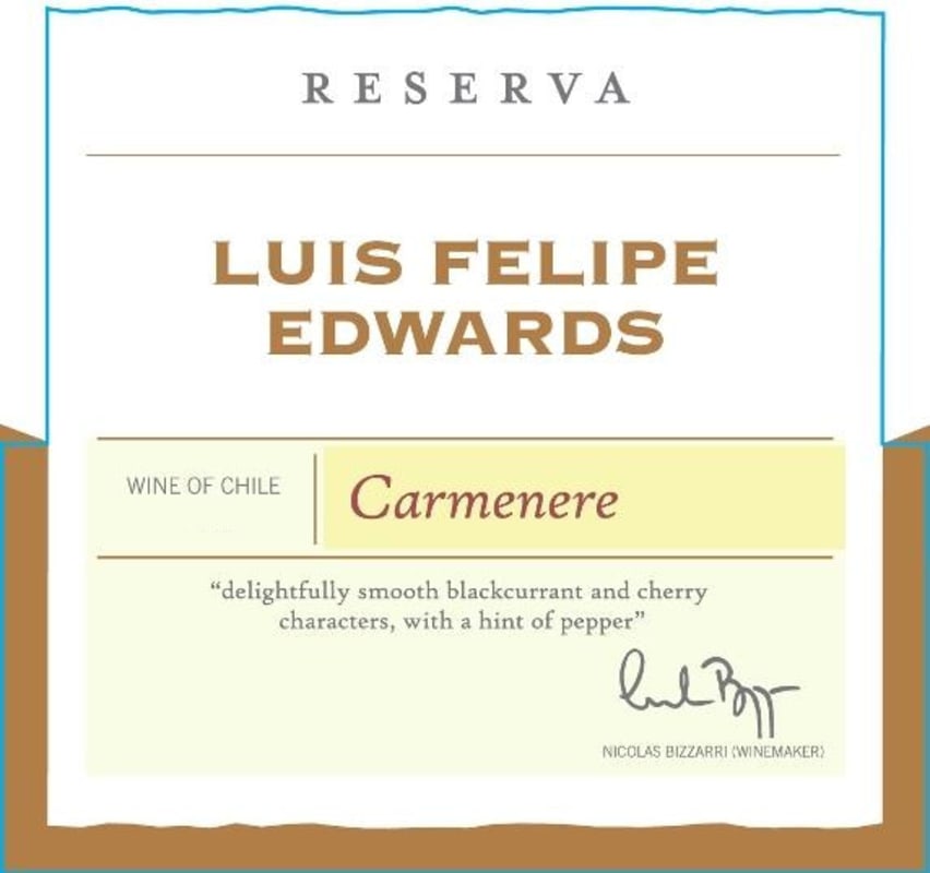 Luis Felipe Edwards Reserva Carmenere 2013 Front Label